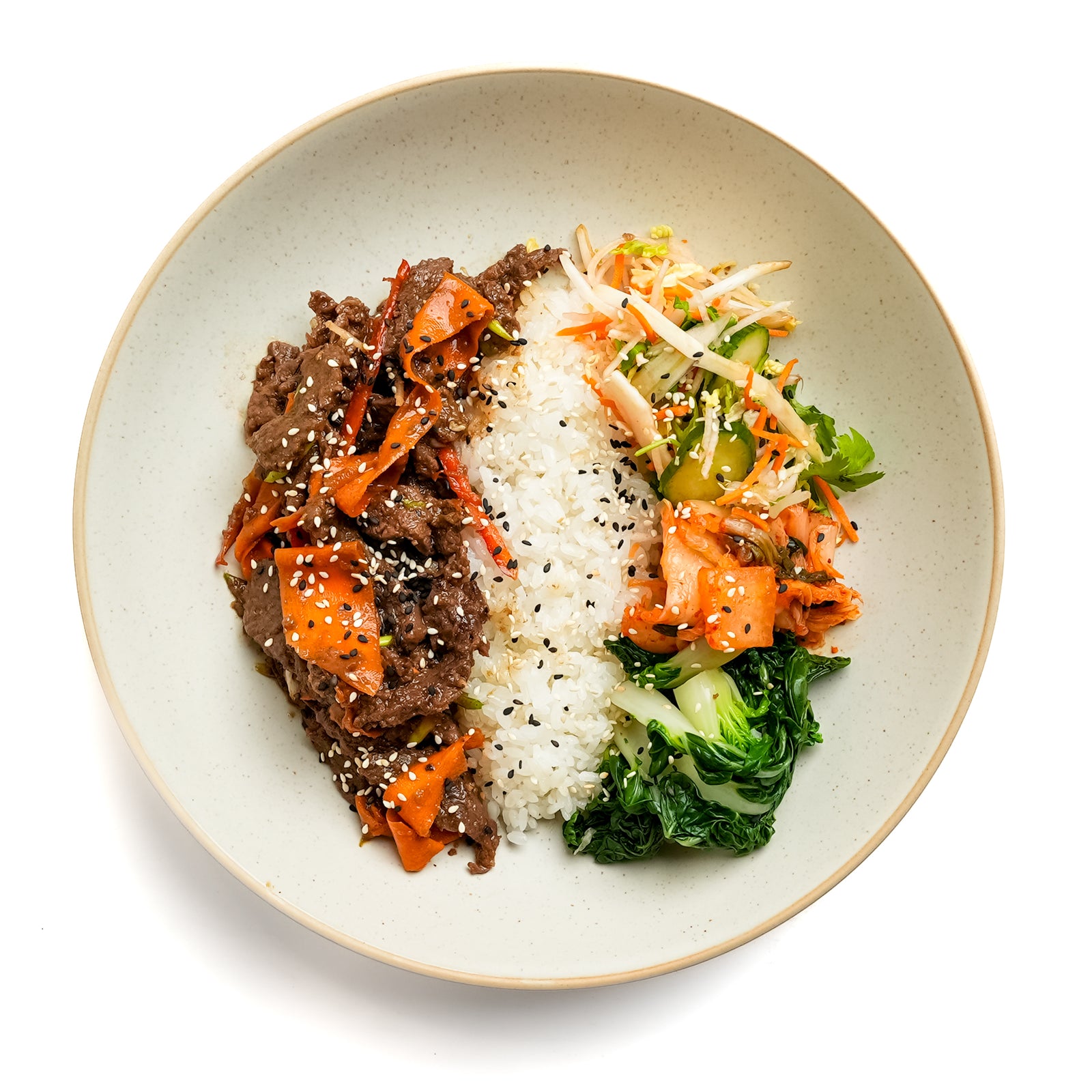 Beef Bulgogi with Kimchi Rice & Napa Cabbage Slaw